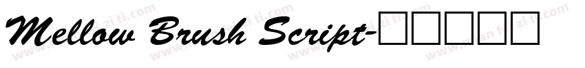Mellow Brush Script字体转换